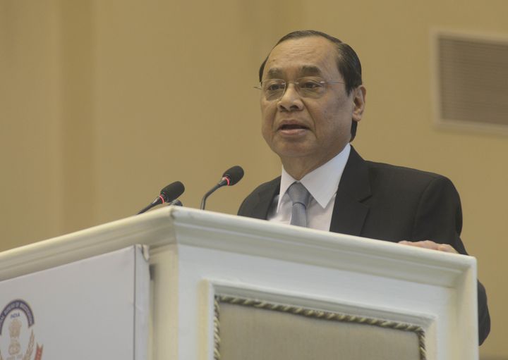 Chief Justice of India, Ranjan Gogoi clicked during 18th D P Kohli memorial lecture in New Delhi. (Photo by Pankaj Nangia/India Today Group/Getty Images)