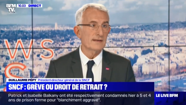 Le mouvement à la SNCF, une grève "sauvage" et "illégale" pour Pepy 5daad4ec2000003b16506290