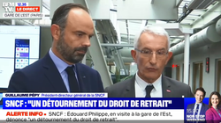 En visite surprise à la gare de l’Est, Philippe dénonce “une grève