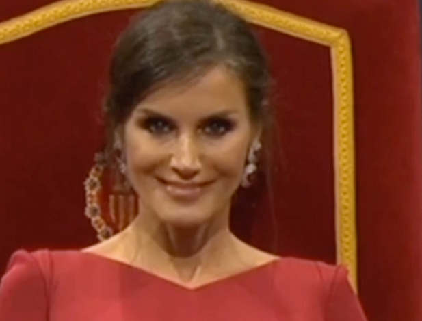 El gesto de la reina Letizia durante los Premios Princesa de Asturias 2019.