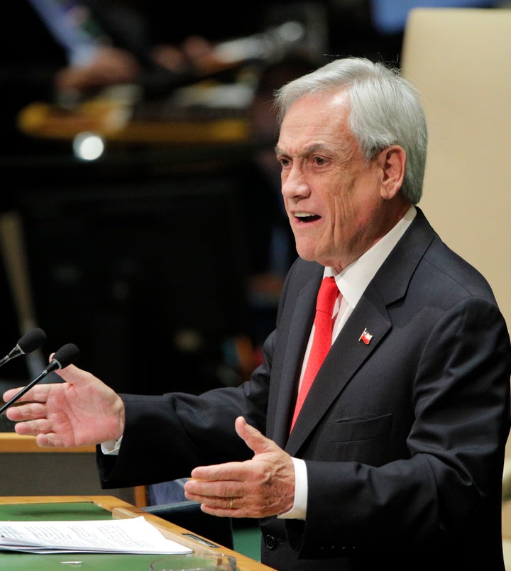 Le président chilien Sebastian Pinera aux Nations Unies, à New York, le 24 septembre 2019.