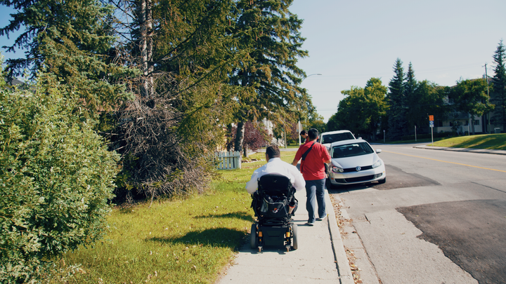 Liberal candidate Kent Hehr door knocking, July 2019.
