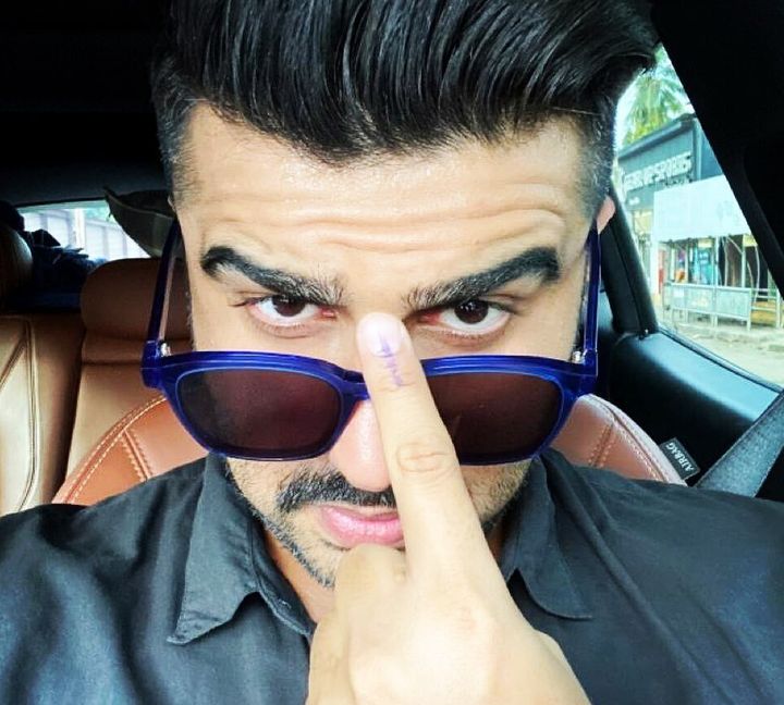 "Don’t be a fool, be cool & get your finger marked...Each vote counts...," Arjun Kapoor tweeted. 