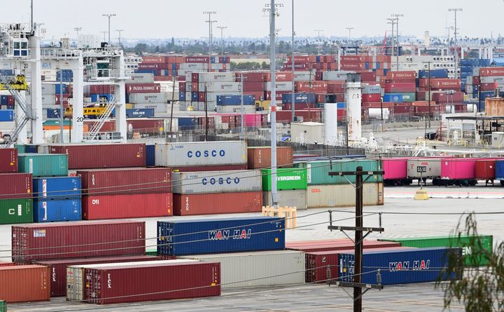 Containers are seen at the Port of Los Angeles in San Pedro, Calif., June 18, 2019.