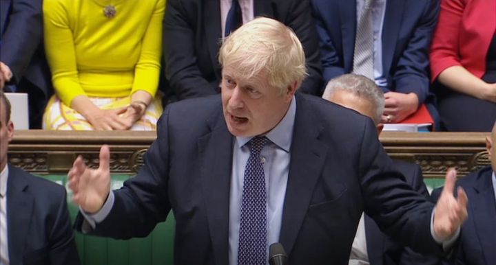 UK Prime Minister Boris Johnson speaks in the House of Commons, London, after MPs accepted the Letwin amendment, which seeks to avoid a no-deal Brexit on October 31.
