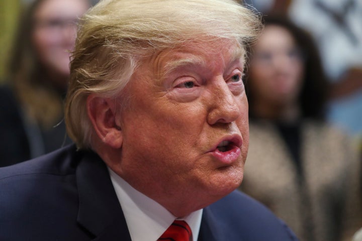 President Donald Trump on Tuesday compared Democrats' ongoing impeachment inquiry to a "lynching."