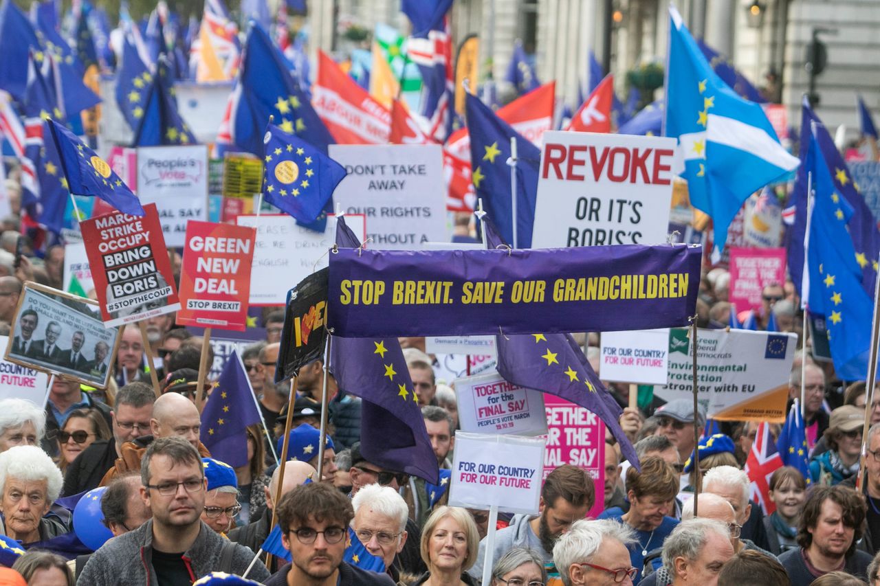 Thousands of pro- Remain supporters took to the streets of London on Saturday 