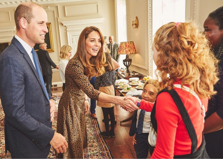 The Duke and Duchess of Cambridge mingle at the Radio 1 Teen Heroes event.