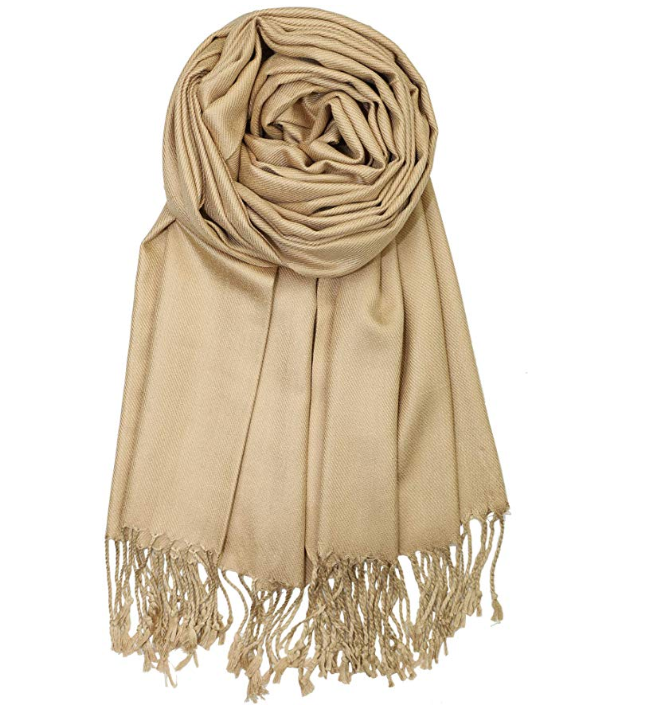 Achillea Large Soft Silky Pashmina Shawl Wrap Scarf in Solid Colors