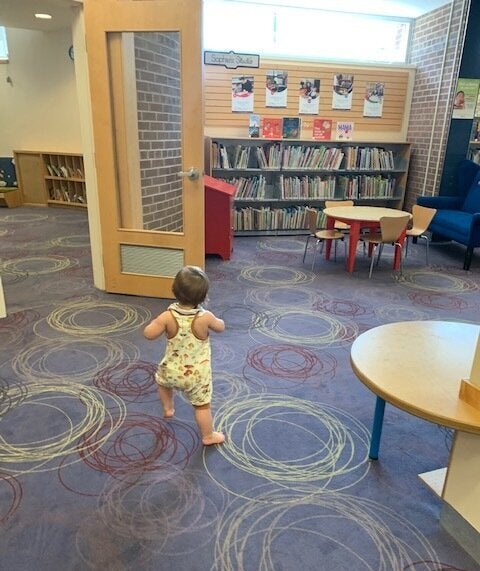 The children's book section at S. Walter Stewart Library.