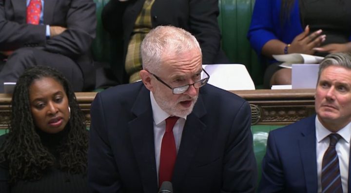 Labour leader Jeremy Corbyn speaking in the House of Commons, London during the debate for the European Union (Withdrawal Agreement) Bill: Second Reading.