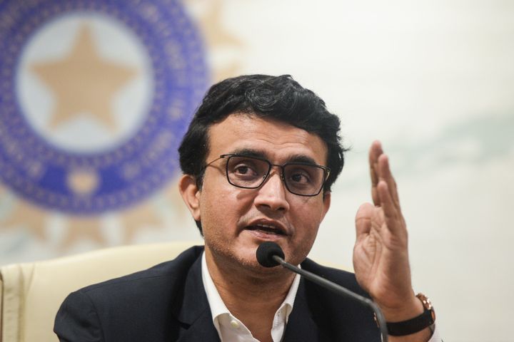 Sourav Ganguly, newly-elected president of the Board of Control for Cricket in India (BCCI), speaks during a press conference.