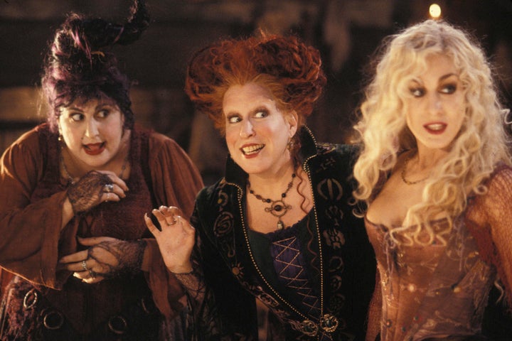 Bette Midler, Sarah Jessica Parker and Kathy Najimy, in "Hocus Pocus."
