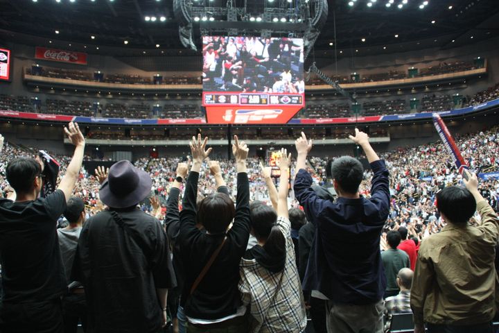 NBA JAPAN GAME。盛り上がる観客