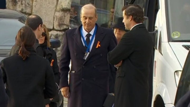 Imagen de los familiares de Franco, en el Valle de los Caídos.