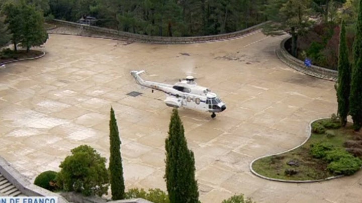 Llega el helicóptero al Valle.
