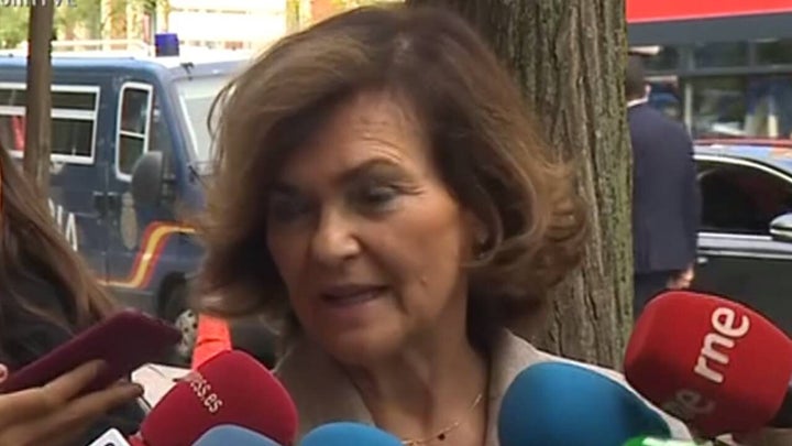 La vicepresidenta, Carmen Calvo.