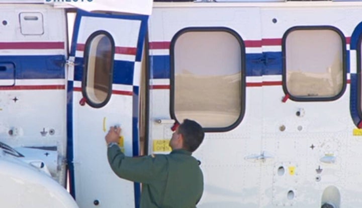 El helicóptero ya está listo para el despegue.