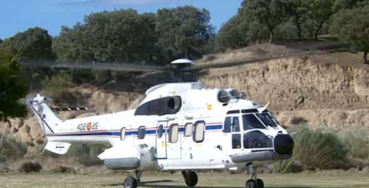 El helicóptero aterriza en Mingorrubio