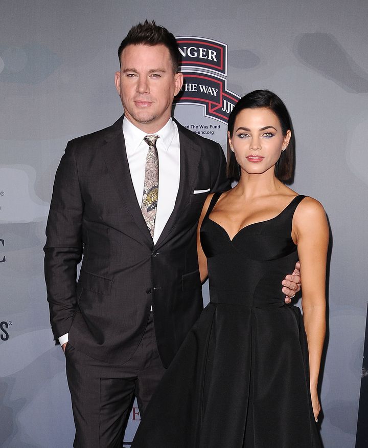 Channing Tatum and the-then Jenna Dewan Tatum attend the premiere of "War Dog: A Soldier's Best Friend" on Nov. 6, 2017 in Los Angeles. 