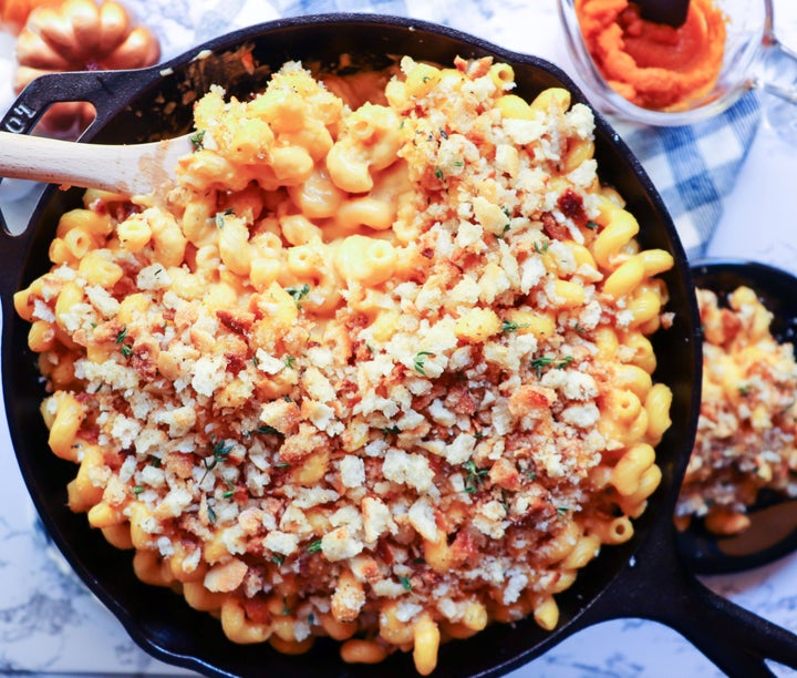 Get the recipe for Smoked Gouda Pumpkin Mac and Cheese.