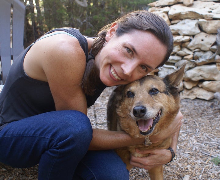 Ashley Brown with her dog Cayenne