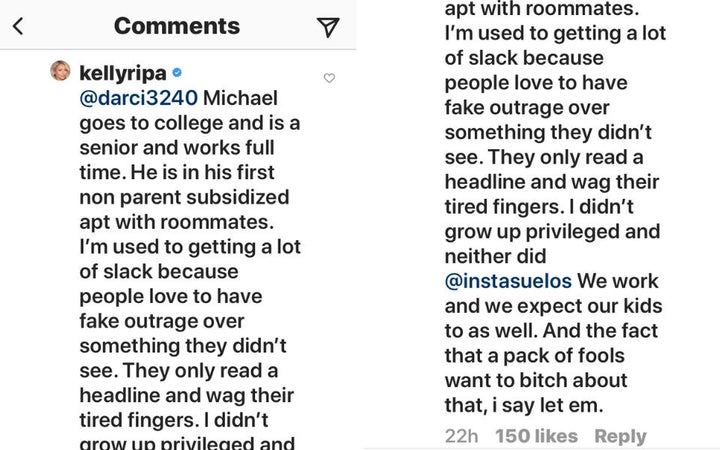 "We work and we expect our kids to as well. And the fact that a pack of fools want to bitch about that, i say let em,”