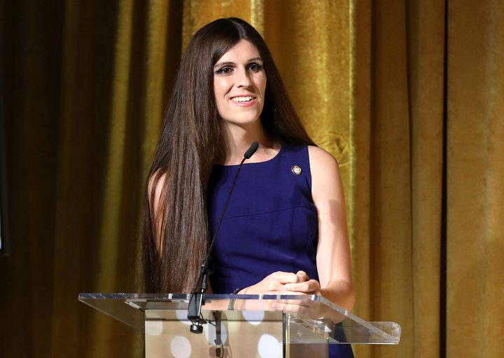 Danica Roem speaks at TLC's Give a Little Awards 2019 in October in New York City.