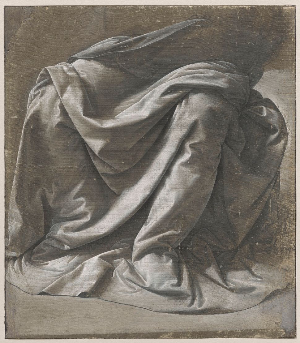 Léonard de Vinci, Draperie Saint-Morys. Figure assise