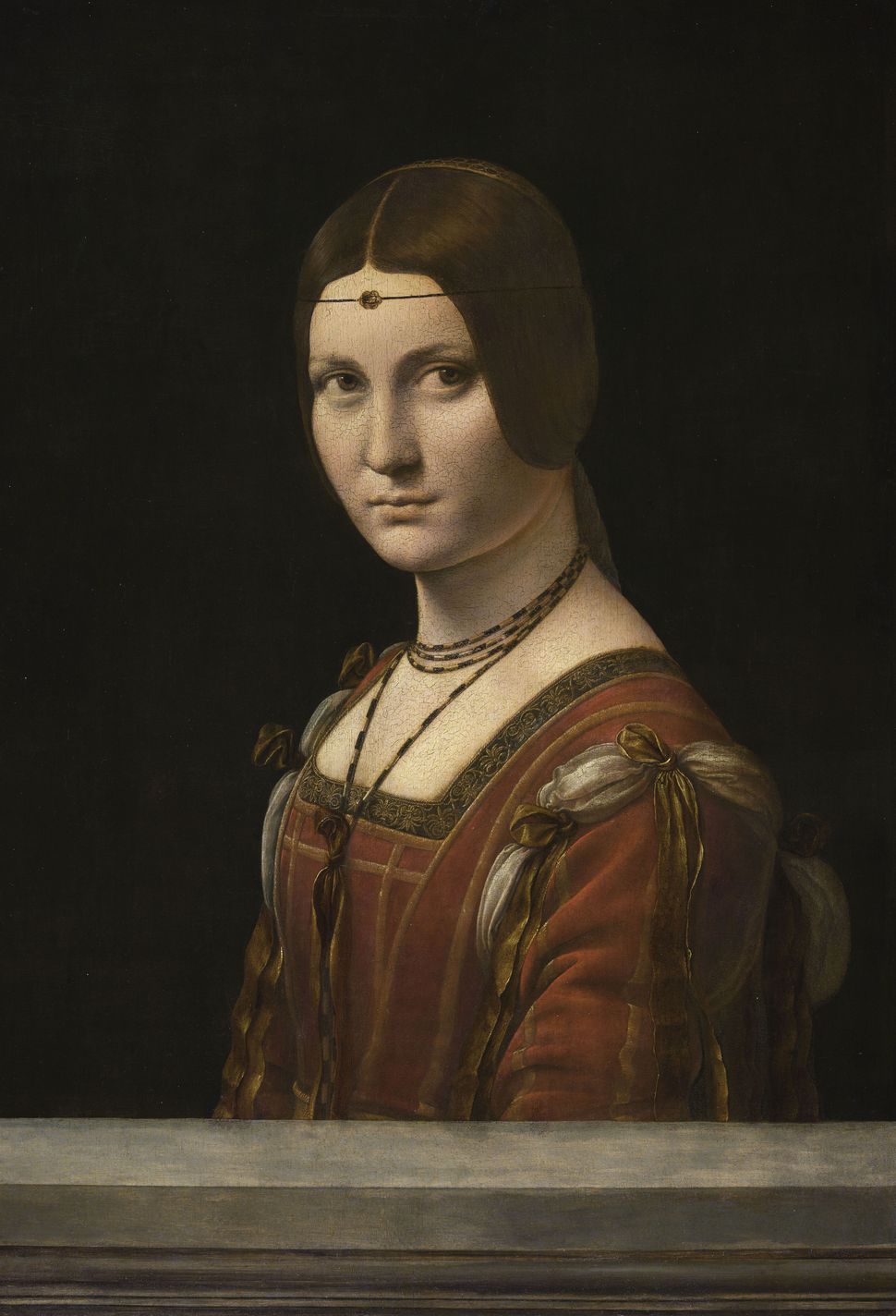 Léonard de Vinci, Portrait d’une dame de la cour de Milan, dit à tort La Belle Ferronnière 