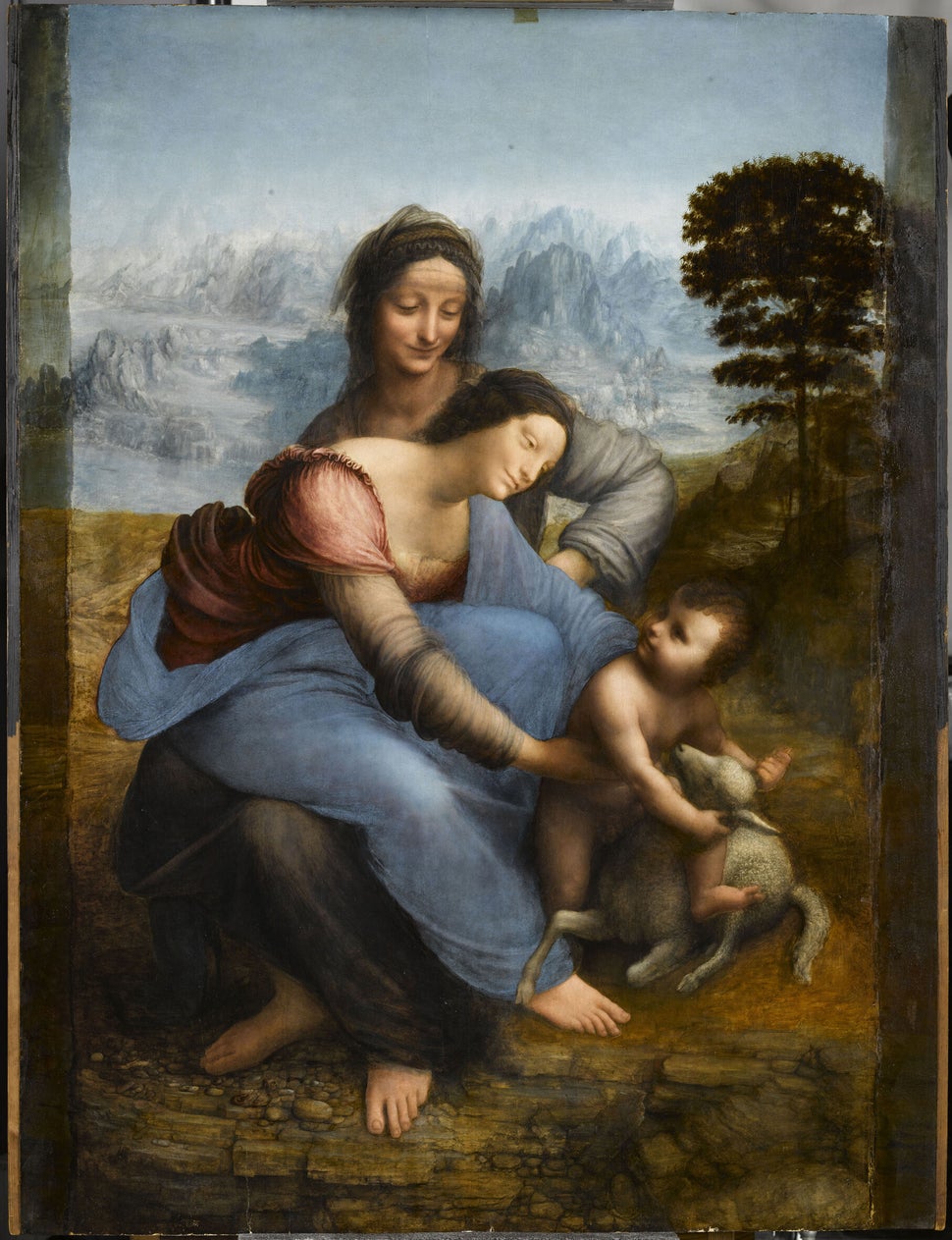 Léonard de Vinci, Sainte Anne, la Vierge et l’Enfant Jésus, dite La Sainte Anne 