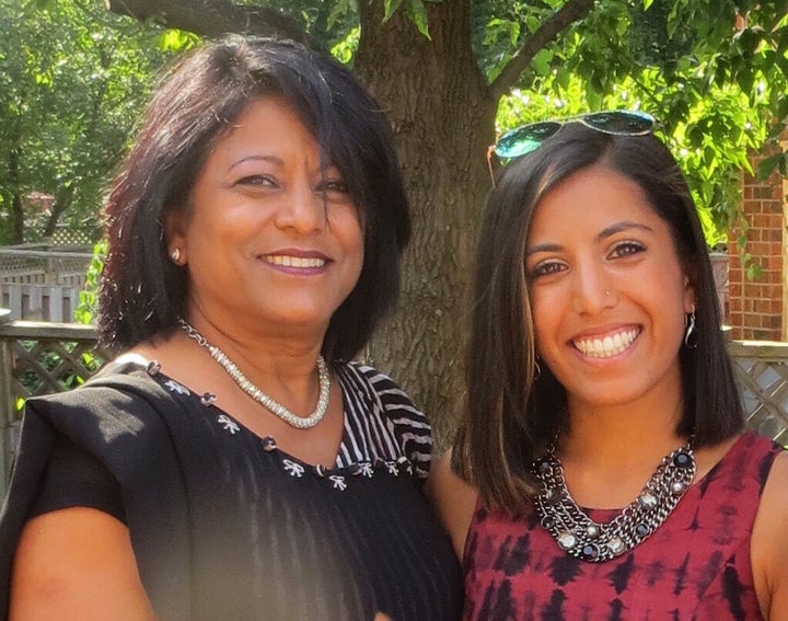 The author, right, and her mother, left.