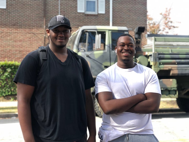 Benedict College students Lorenzo Rollins and John Archer.