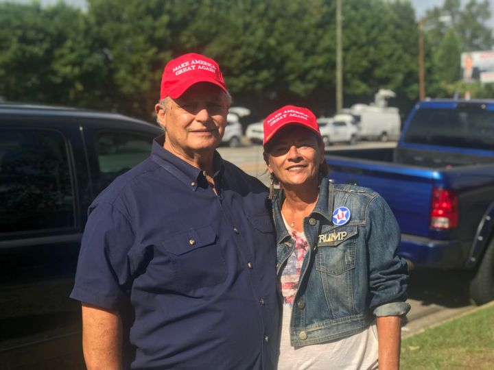 Danny and Cheryl Jackson attended Trump's criminal justice speech at Benedict College. 