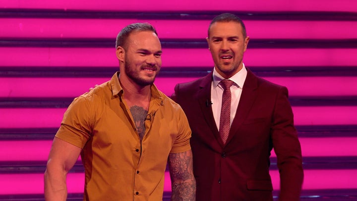 Lee Wilkinson with Take Me Out host Paddy McGuinness.