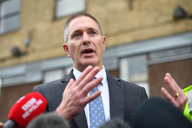 Detective Chief Inspector Martin Pasmore speaks to the media during a press conference at Grays Police Station in Essex after the bodies of 39 people were found inside a lorry in the Waterglade Industrial Park during the early hours of Wednesday morning.