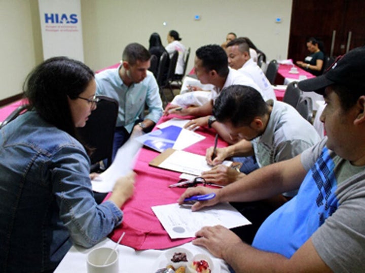 HIAS and its partners hosted a job fair for refugees in Panama in December.