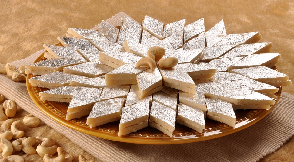 A delicious sweet food (Kaju Katli)