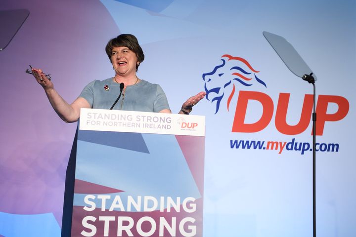 Arlene Foster, Leader of the DUP, during the DUP annual conference at the Crown Plaza Hotel in Belfast.