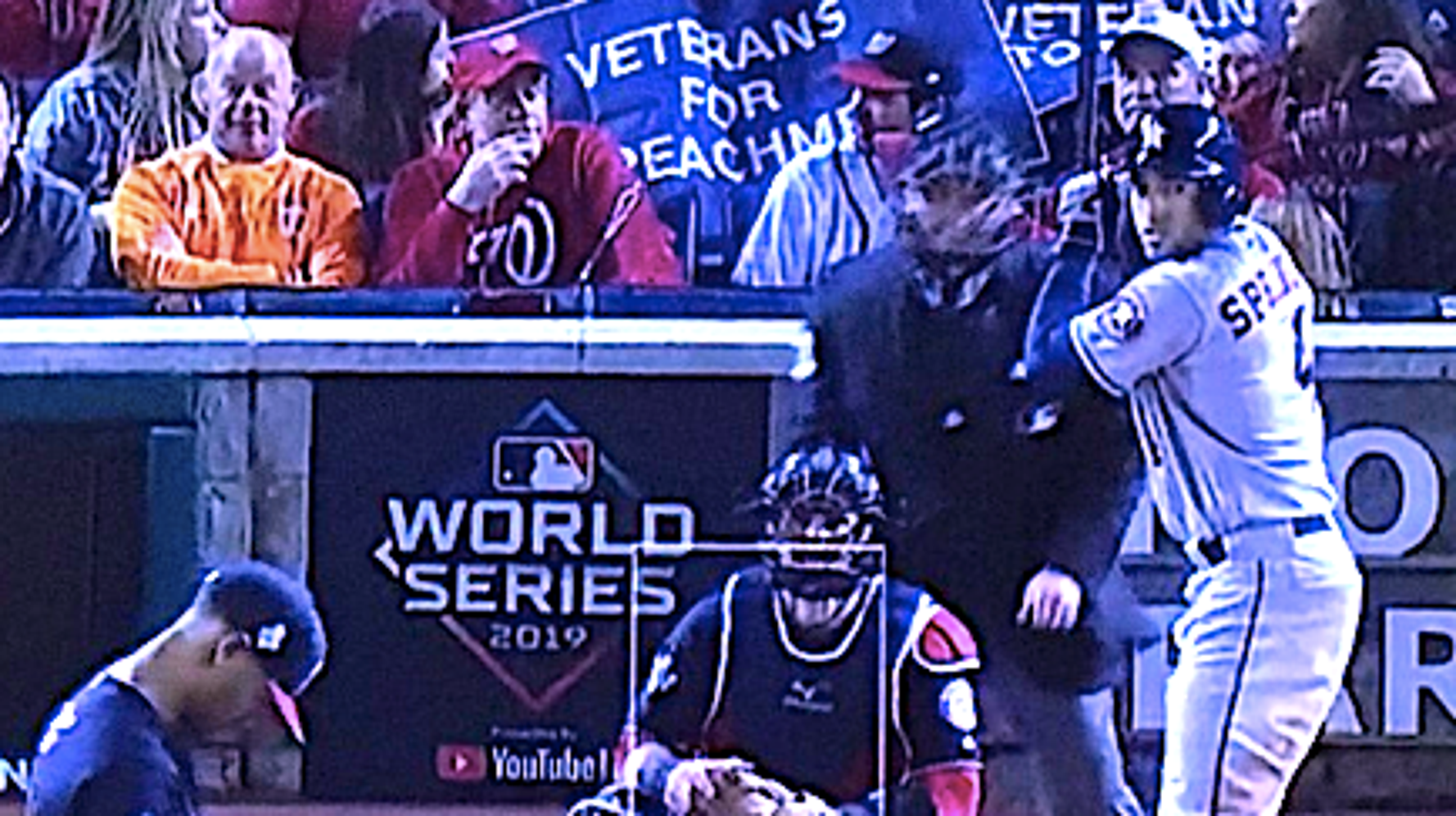 Image result for veterans for Impeachment sign at nats game