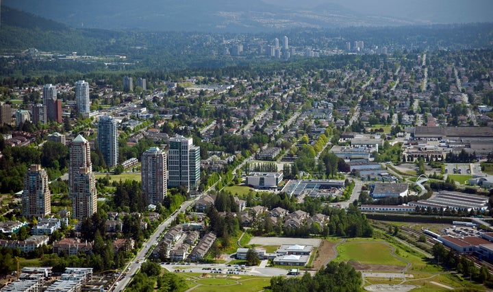 A view of apartment towers in Greater Vancouver city of Burnaby, B.C.