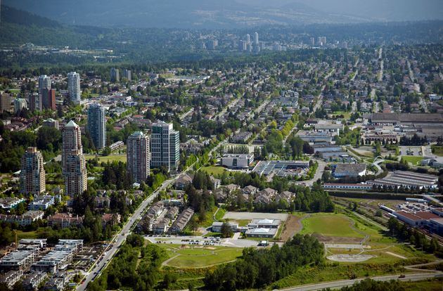 A view of apartment towers in Greater Vancouver city of Burnaby,