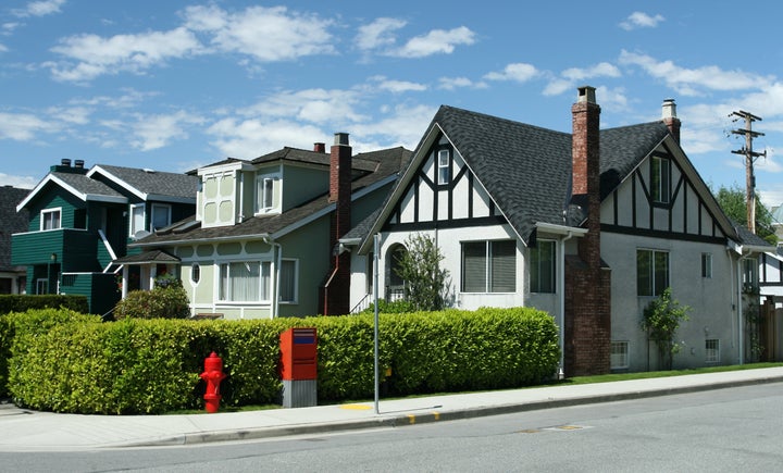 A typical residential area in the city of Vancouver.