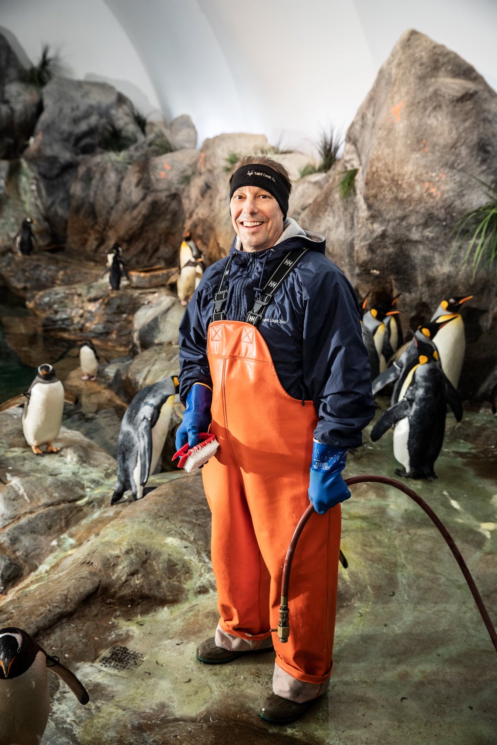 Rick Smith, a penguin keeper at the St. Louis Zoo.