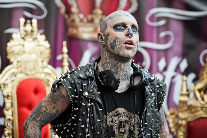 Zombie Boy at the Great British Tattoo Show in London, England in May 2014.