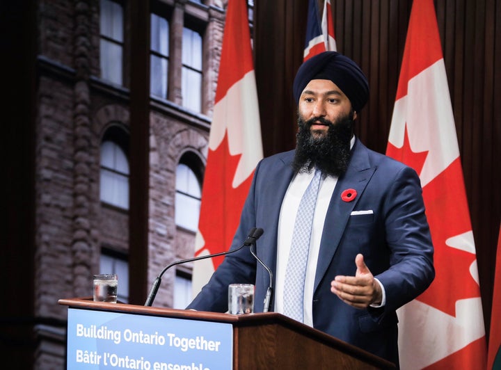 Ontario Associate Minister Prabmeet Sarkaria talks about new legislation at a press conference at Queen's Park on Oct. 28, 2019.