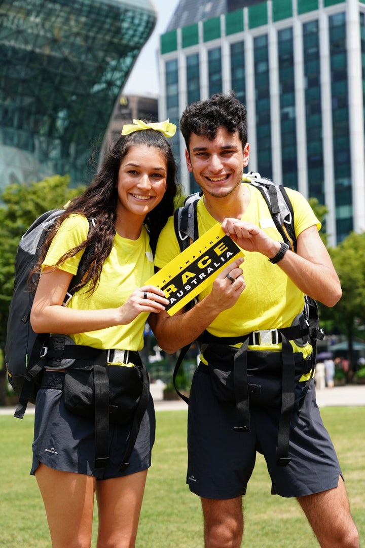 The Amazing Race Australia contestants Alana and Niko Pappas. 