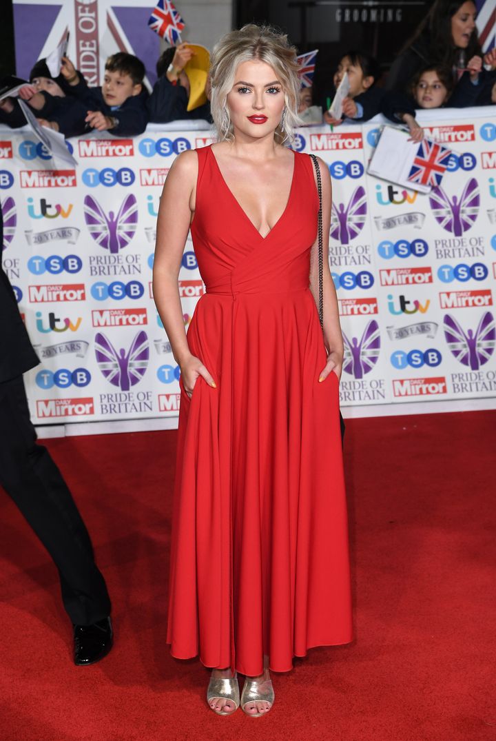 Lucy Fallon attending the the 2019 Pride of Britain Awards, held at Grosvenor House in London. The Daily Mirror Pride of Britain Awards, in partnership with TSB, will broadcast on ITV on 5th November at 8pm. Picture credit should read: Doug Peters/EMPICS