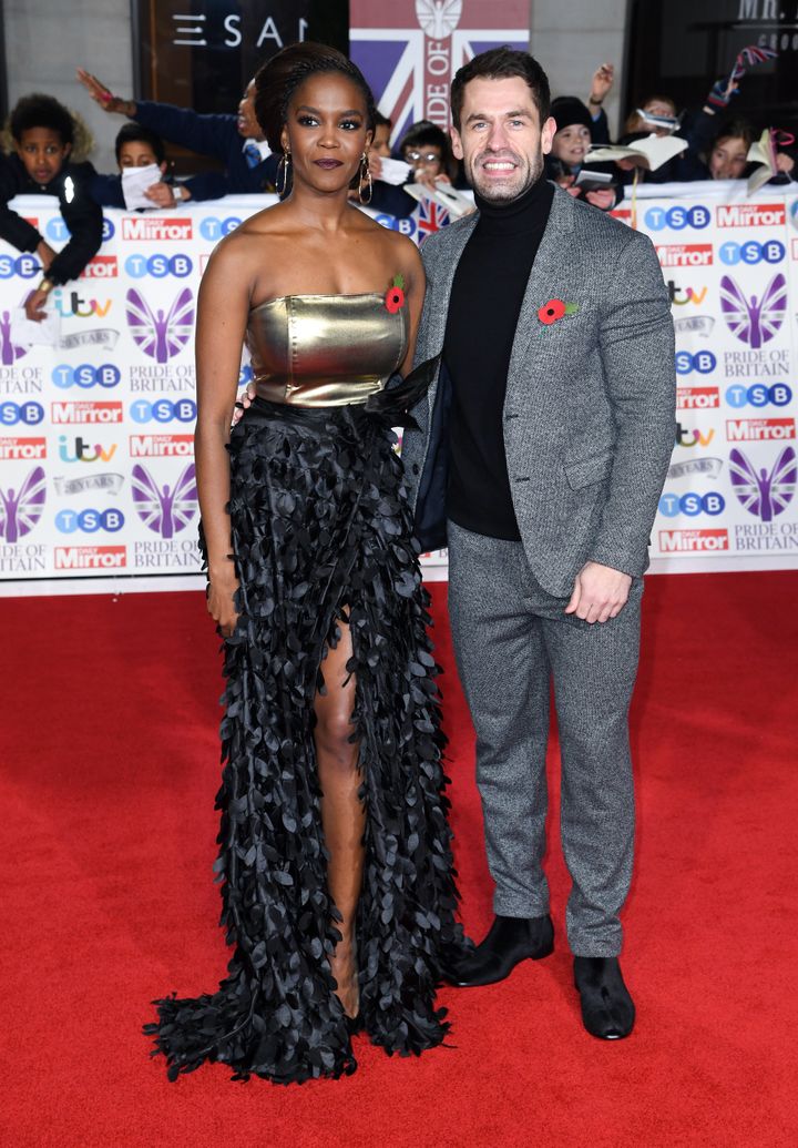 Oti Mabuse and Kelvin Fletcher attending the the 2019 Pride of Britain Awards, held at Grosvenor House in London. The Daily Mirror Pride of Britain Awards, in partnership with TSB, will broadcast on ITV on 5th November at 8pm. Picture credit should read: Doug Peters/EMPICS