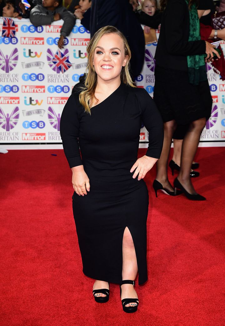 Ellie Simmonds arriving for the Pride of Britain Awards held at the The Grosvenor House Hotel, London.